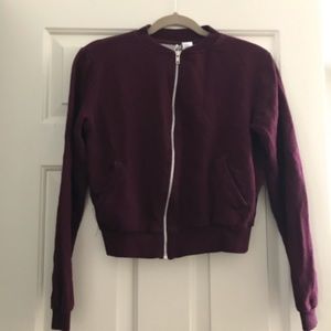 Maroon cotton Bomber jacket